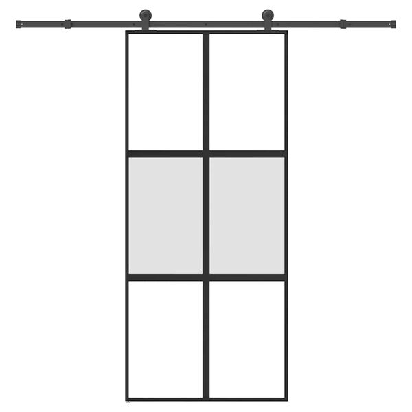 vidaXL liukuovi laitteistosarjalla 90x205cm karkaistu lasi ja alumiini