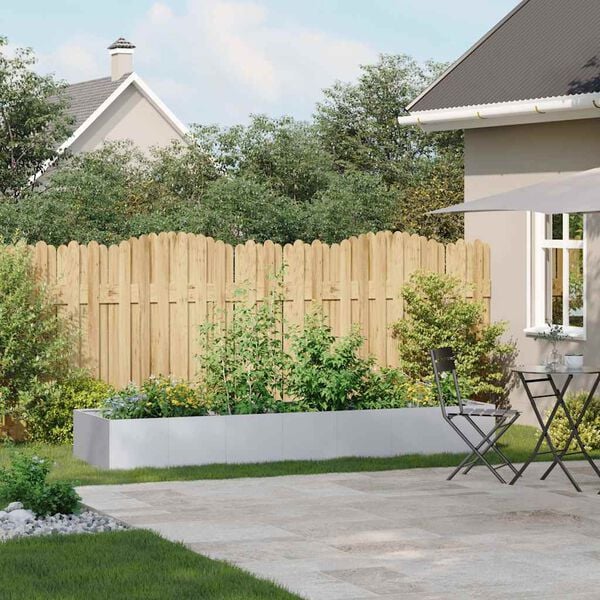 vidaXL Kukkalaatikko 280x80x40 cm galvanoitu ter&auml;s