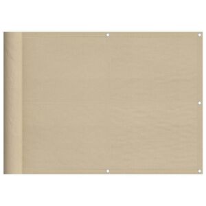vidaXL Parvekesuoja beige 75x1000 cm 100% polyesteri Oxford kangas