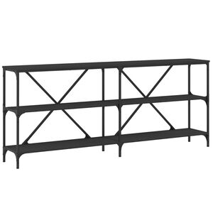 vidaXL Konsolip&ouml;yt&auml; musta 180x30x75 cm tekninen puu ja rauta