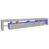 vidaXL TV-taso LED-valoilla betoninharmaa 260x36,5x40 cm