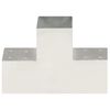 vidaXL Tolppaliittimet 4 kpl T-muoto galvanoitu metalli 101x101 mm