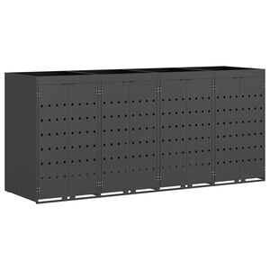 vidaXL Roskakuskin säilytys 4:lle astiassa Antrasiitti