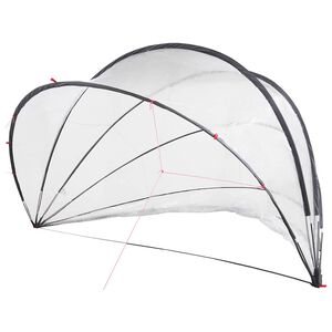vidaXL Uima-altaan kupoli L&auml;pin&auml;kyv&auml; 500 x 500 x 236 cm