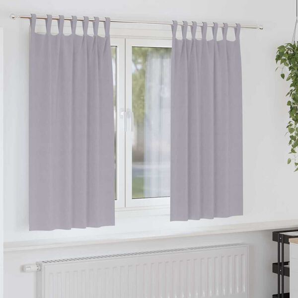 vidaXL Piment&auml;v&auml; verho renkailla 2 pcs Metalli harmaa 175 x 140 cm