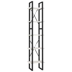 vidaXL 5-tasoinen kirjahylly valkoinen 40x30x175 cm m&auml;nty