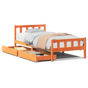 vidaXL S&auml;ngynrunko ilman patjaa vahanruskea 75x190 cm t&auml;ysi m&auml;nty