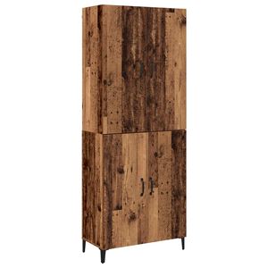 vidaXL Korkea kaappi 2 pcs Vanha puu Tekninen puu