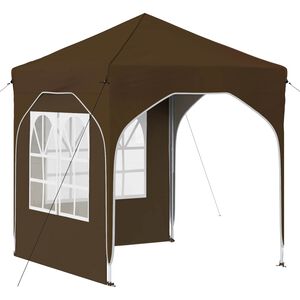 vidaXL Pop-up Juhlateltta 192 x 192 x 245 cm Taupe