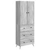 vidaXL Kaappisarja 2 pcs Harmaa Sonoma 66 x 34,5 x 90 cm Tekninen puu
