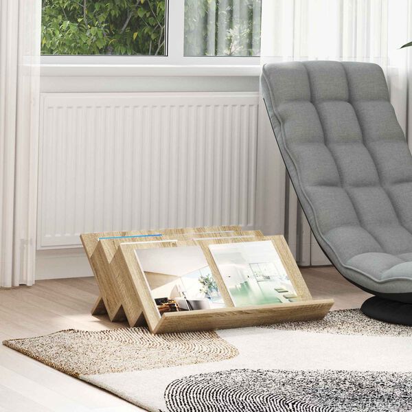 vidaXL Lehtiteline Sonoman tammi 65 x 53 x 28,5 cm Tekninen puu