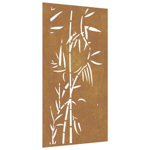 vidaXL Puutarhasein&auml;koriste 105x55 cm corten ter&auml;s bambukuvio