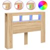 vidaXL S&auml;ngynp&auml;&auml;ty LED-valoilla Sonoma-tammi 140x18,5x103,5 cm puu