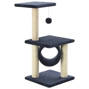 vidaXL Kissan raapimispuu sisal-pylv&auml;ill&auml; 65 cm tummansininen