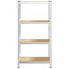 vidaXL 4-tasoinen Varastohylly hopea ter&auml;s ja tekninen puu