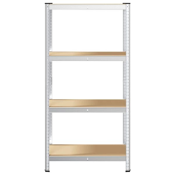 vidaXL 4-tasoinen Varastohylly hopea ter&auml;s ja tekninen puu