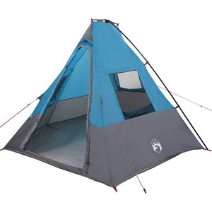 vidaXL Tipi-teltta 6 hengelle Vedenpit&auml;v&auml; Sininen taffeta