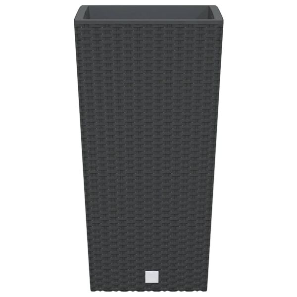 vidaXL Kukkalaatikko irrotettava sisus antras. 11/26,5 l PP rottinki