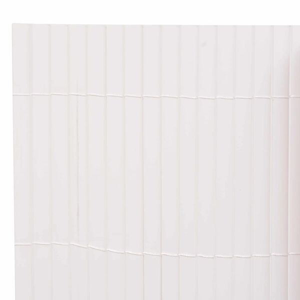 vidaXL Puutarha-aita Valkoinen 150 x 500 cm Polyvinyylikloridi