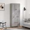 vidaXL Kaappi harmaa Sonoma 69,5x34x180 cm tekninen puu