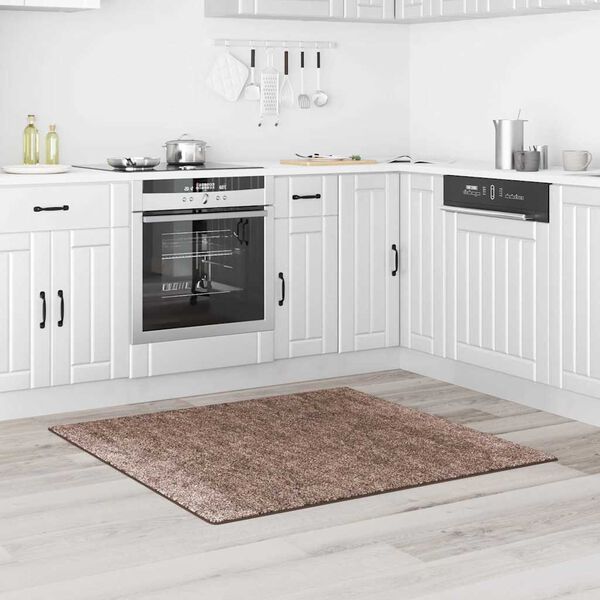 vidaXL Liukumaton Shaggy Matto Ruskea 120 x 120 cm PP