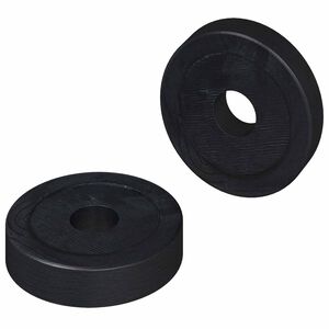 vidaXL sopii tasaiselle aluslevylle 2 kpl Musta &empty;15 x 3 mm
