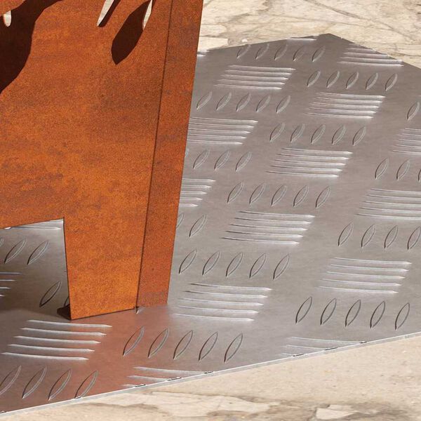 vidaXL Portaan askelma Neli&ouml; 2 pcs Hopea 50 x 50 cm Alumiini