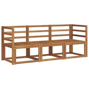 vidaXL Ulkosohvakokoelma 3 pcs Luonnollinen