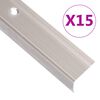 vidaXL Portaikon suojukset L-muotoiset 15 kpl alumiini 90 cm samppanja