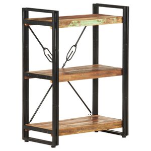 vidaXL 3-tasoinen kirjahylly 60x30x80 cm t&auml;ysi kierr&auml;tetty puu
