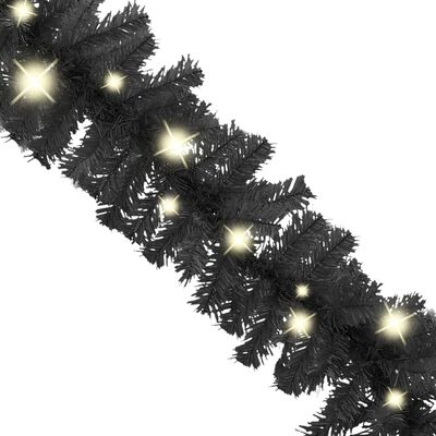 vidaXL Jouluköynnös LED-valoilla 10 m musta