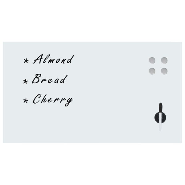 vidaXL Sein&auml;kiinnitteinen magneettinen tussitaulu lasi 120x60 cm