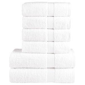 vidaXL Premium Pyyhkeet 6-osaa SOLUND valkoinen 600 gsm