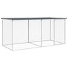 vidaXL Kananh&auml;kki katolla antrasiitti 203x98x90 cm galvanoitu ter&auml;s