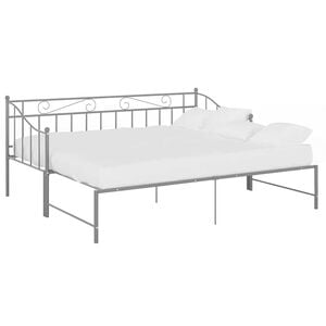 vidaXL Vuodesohvan runko harmaa metalli 90x200 cm