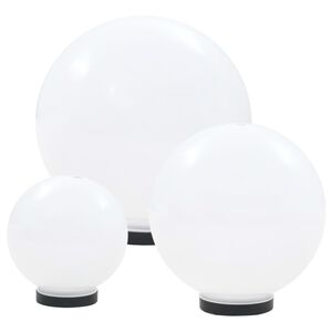 vidaXL LED-pallovalaisimet 3 kpl 20/30/40 cm akryyli