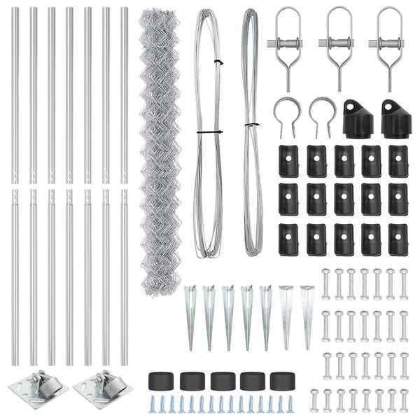 vidaXL Aitalatu Hopea 10 x 1,6 m (60 x 60 mm verkko) Ter&auml;s