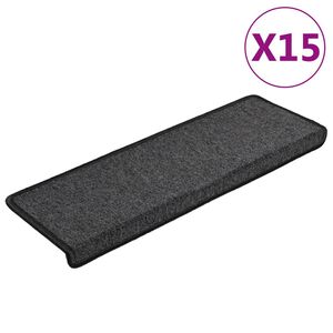 vidaXL Portaiden matot 15 kpl 65x21x4 cm antrasiitti suorakaiteen muotoinen reuna