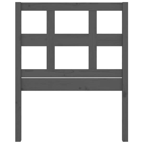 vidaXL Sängynpääty harmaa 80,5x4x100 cm täysi mänty