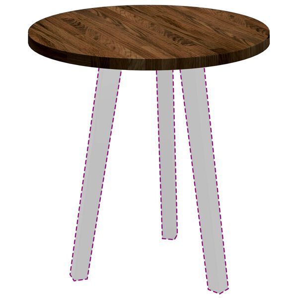 vidaXL P&ouml;yt&auml;levy Vaaleanruskea &Oslash; 50 x 2,5 cm M&auml;ntypuu