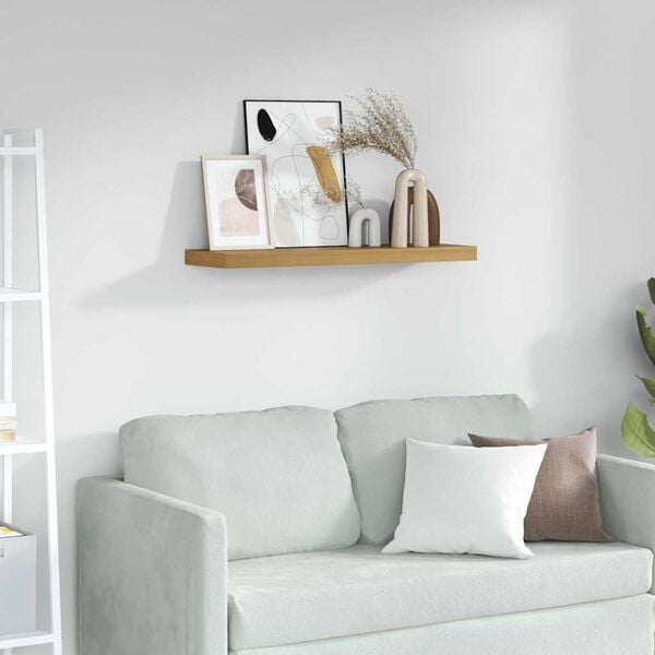 vidaXL Sein&auml;hylly s&auml;ilytystilassa Ruskea 90 x 23,5 x 4 cm Tekninen puu