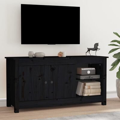 vidaXL TV-taso musta 103x36,5x52 cm täysi mänty