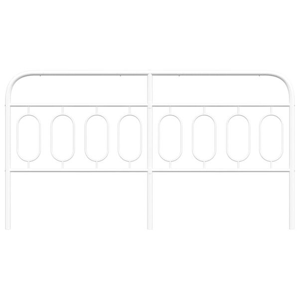 vidaXL Metallinen vaihtop&auml;&auml;ty valkoinen 193 cm