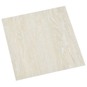 vidaXL Lattialankut 5,11 m&sup2; 55 pcs Polyvinyylikloridi Kermanvalkoinen