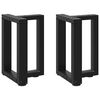 vidaXL Sohvap&ouml;yd&auml;n jalat T-muotoiset 2 kpl musta 38x25x(42-43) cm ter&auml;s