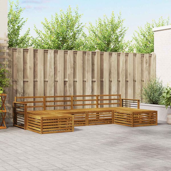 vidaXL Sohvasarjat 6 pcs Luonnollinen Tihe&auml; akasiapuu