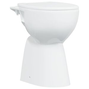 vidaXL Reunaton WC 7 cm lis&auml;korkeus, pehme&auml; sulkeutuminen, valkoinen keramiikka