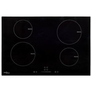 vidaXL Induktioliesi 4 poltinta kosketushallinta lasi 77 cm 7 000 W