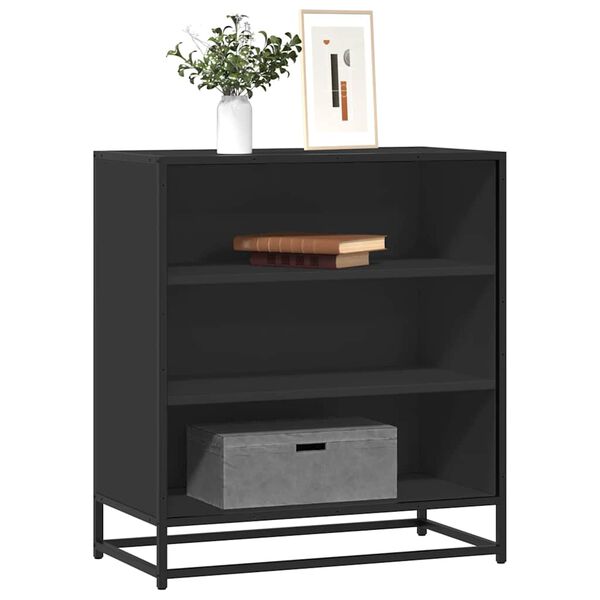 vidaXL senkki musta 68x35x76 cm suunniteltu puu ja metalli