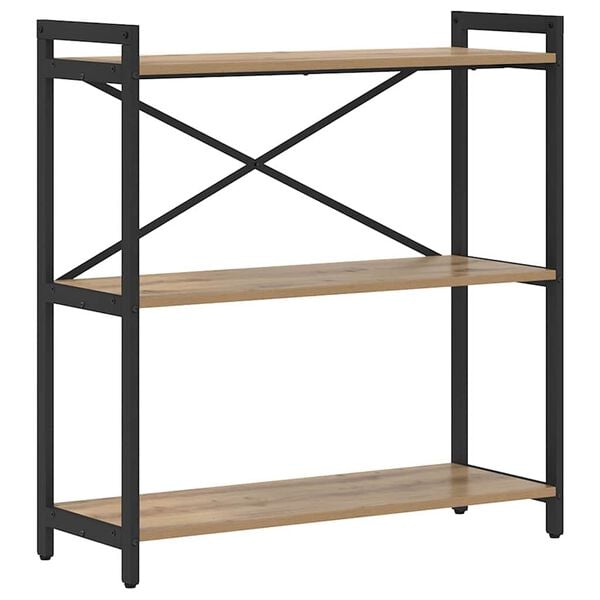 vidaXL Kirjahylly Artisan tammi 80 x 30 x 85 cm Tekninen puu